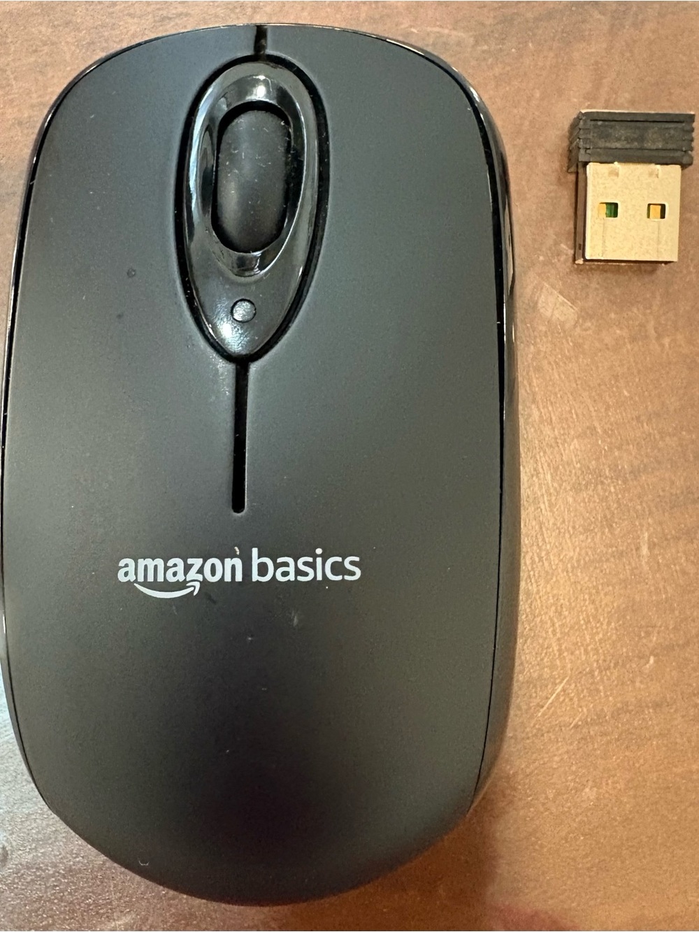 Amazon Basics Wireless Optical Mouse 2.4 GHz USB Nano Receiver- Black